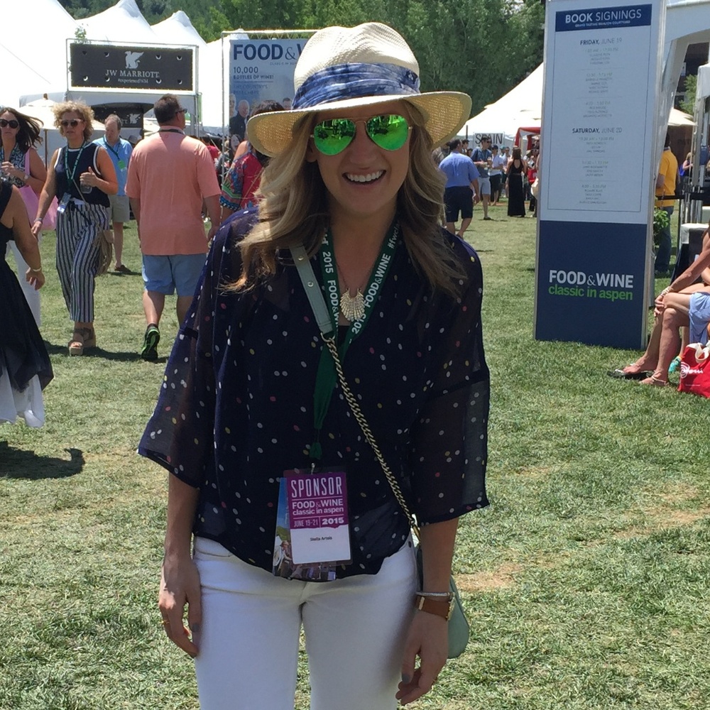 Navy Chelsea28 polka dot blouse